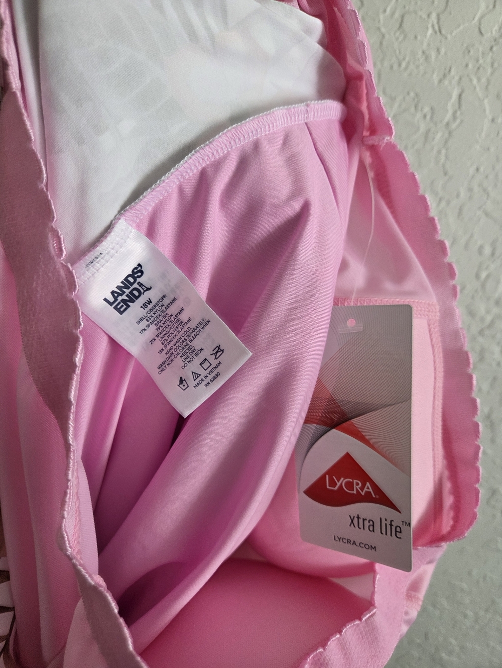 Lands End Padded Floral Tropical Tankini Swim Suit Top NWT Size 18W - Picture 7 of 7